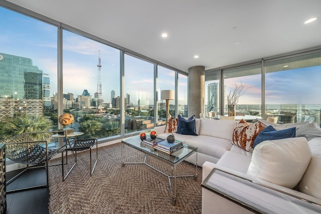 view of sunroom