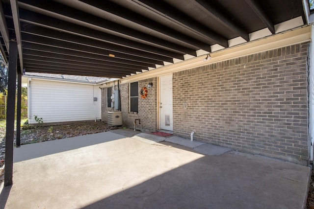 view of patio / terrace with central air condition unit