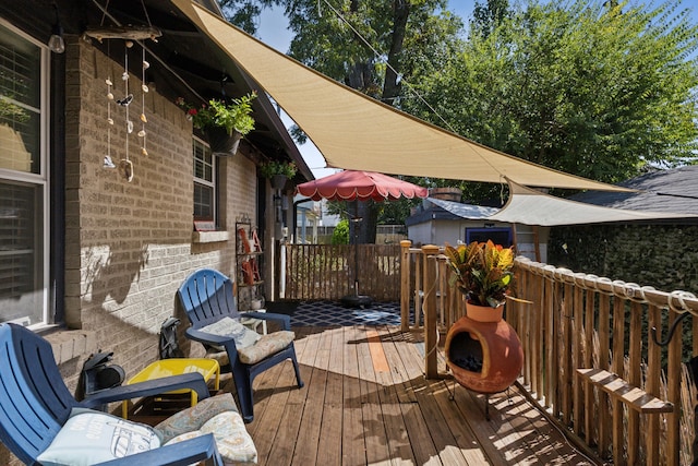 view of wooden terrace