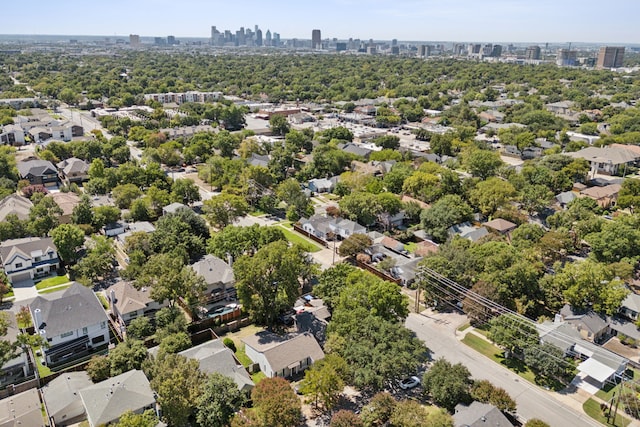 bird's eye view with a view of city