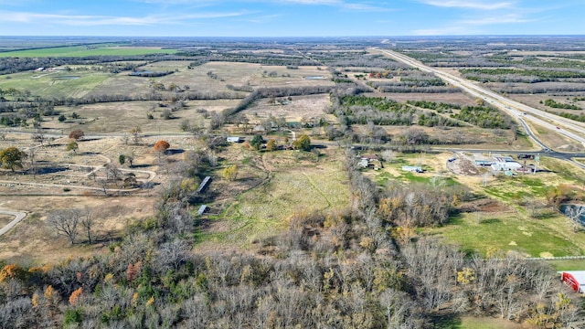 bird's eye view with a rural view