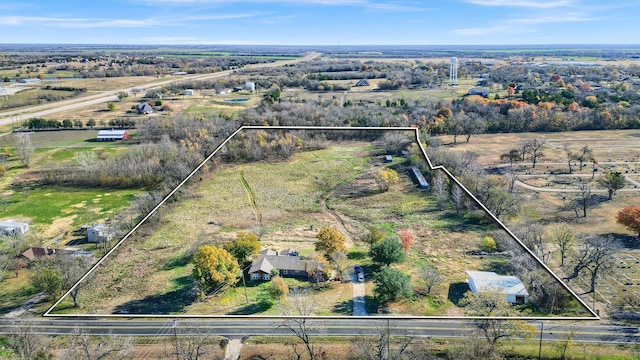 drone / aerial view featuring a rural view