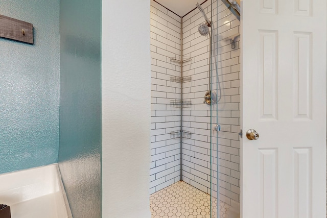 bathroom with walk in shower