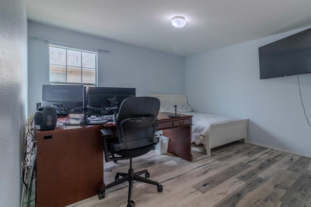 office featuring light wood-type flooring