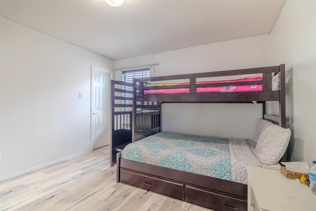 bedroom featuring light hardwood / wood-style floors