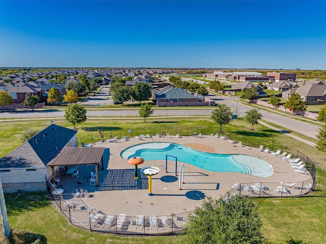 view of pool featuring a patio area