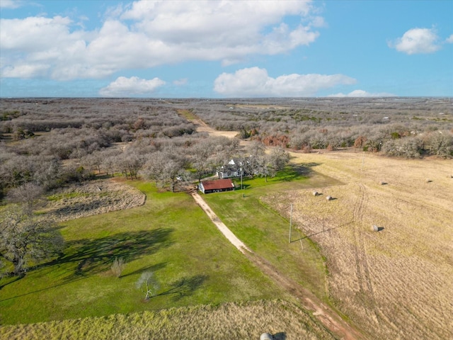 bird's eye view featuring a rural view