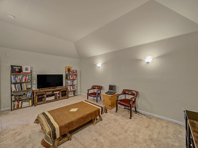 2000 Historic District, Aubrey, TX 76227 - living room featuring light colored carpet and lofted ceiling