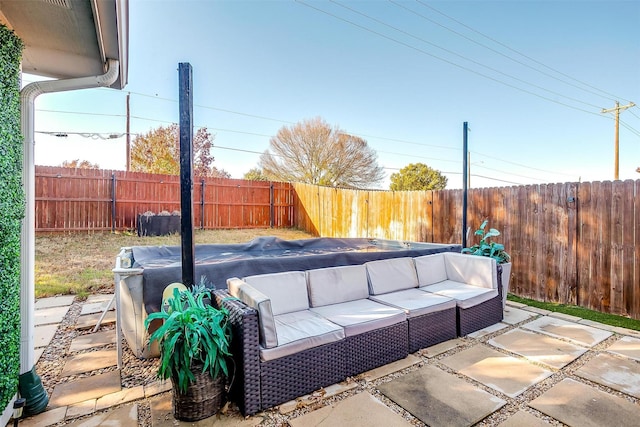 view of patio / terrace with an outdoor hangout area