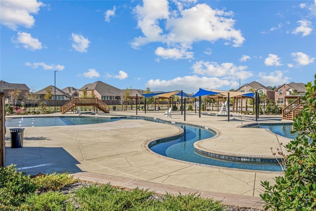 view of pool with a patio area