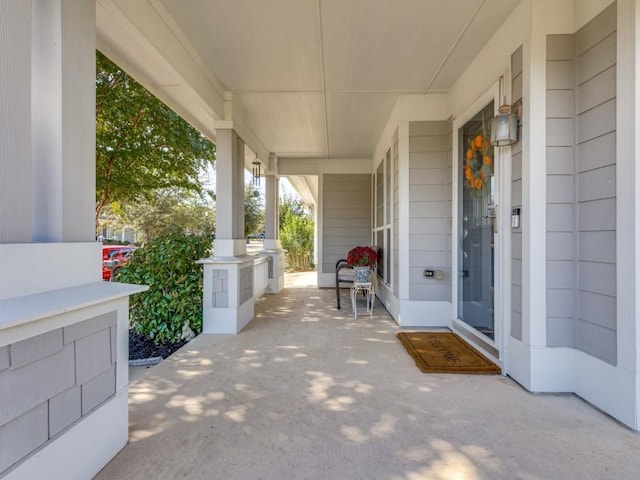 view of patio / terrace featuring covered porch