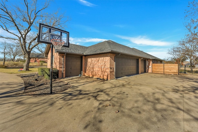 view of home's exterior featuring a garage