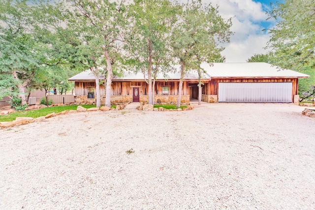 view of single story home