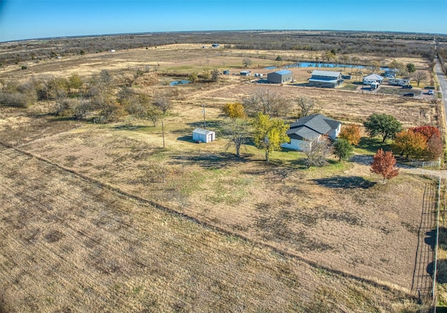 aerial view featuring a rural view