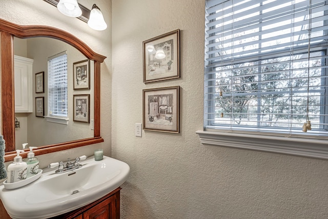 bathroom featuring vanity and plenty of natural light