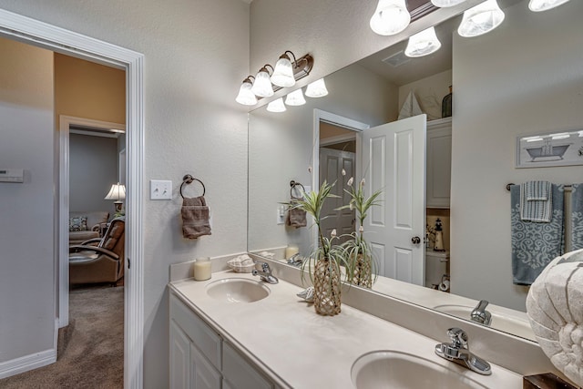 bathroom with vanity