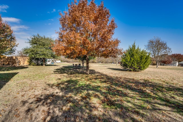 view of yard featuring a playground