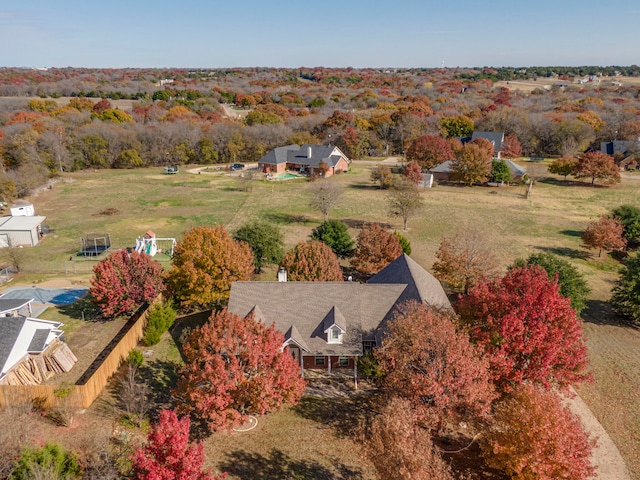 drone / aerial view featuring a rural view