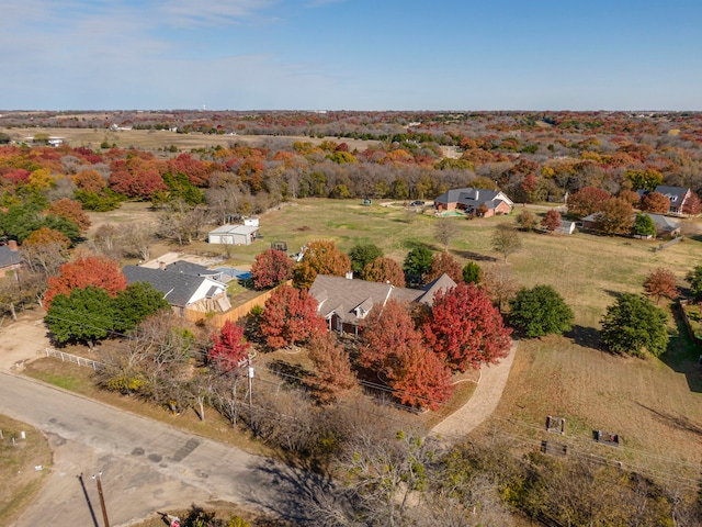 drone / aerial view with a rural view