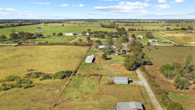 drone / aerial view with a rural view