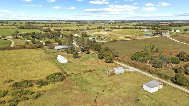 drone / aerial view featuring a rural view