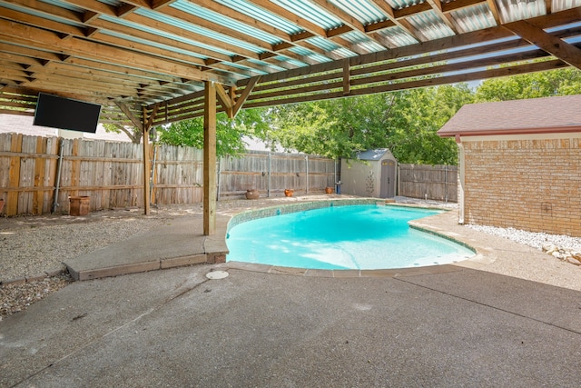 view of pool with a patio area