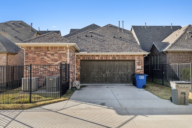 view of front facade with a garage