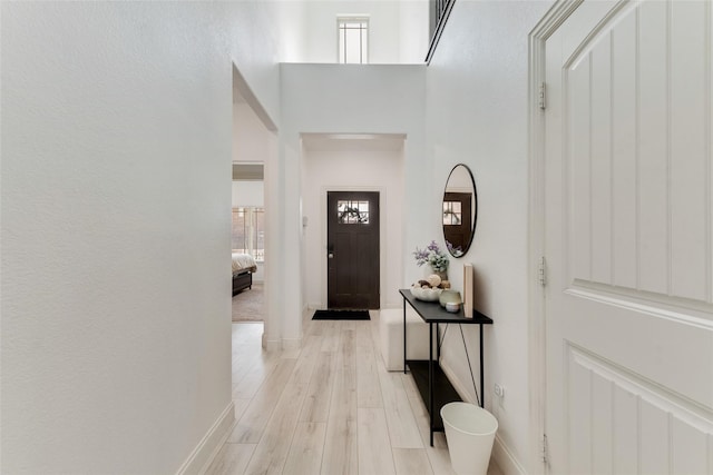 entrance foyer featuring light hardwood / wood-style flooring