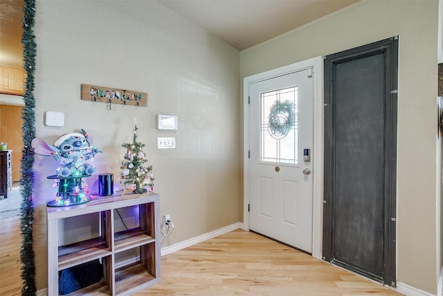 entrance foyer featuring light hardwood / wood-style floors