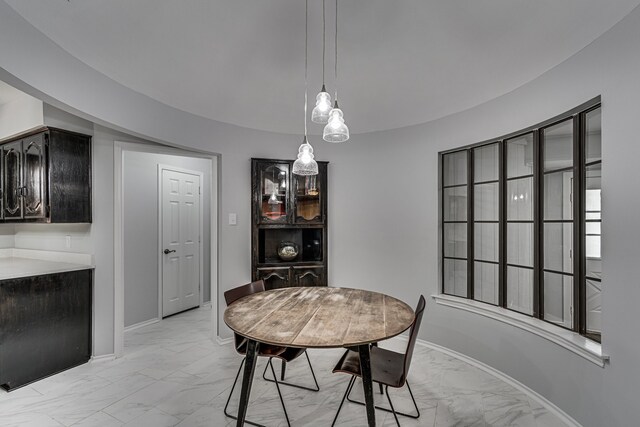 305 Santa Fe Trl, Waxahachie, TX 75165 - dining area featuring light marble finish flooring