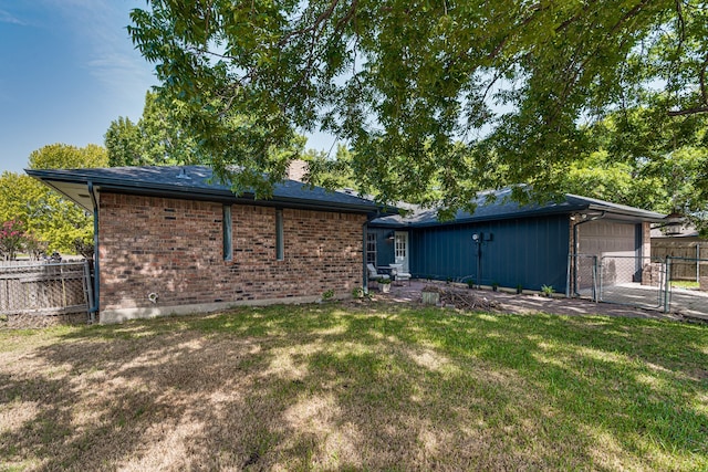 exterior space featuring a garage