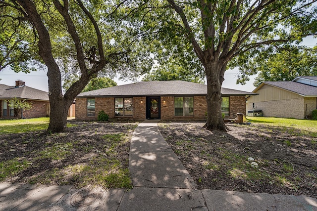 view of single story home