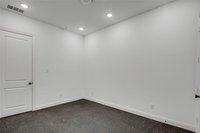 4100 Sandbrock Pkwy, Aubrey, TX 76227 - spare room featuring baseboards, recessed lighting, and dark carpet