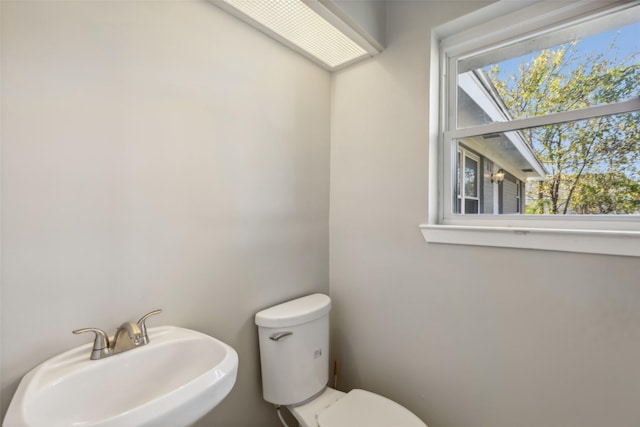 bathroom with toilet and sink