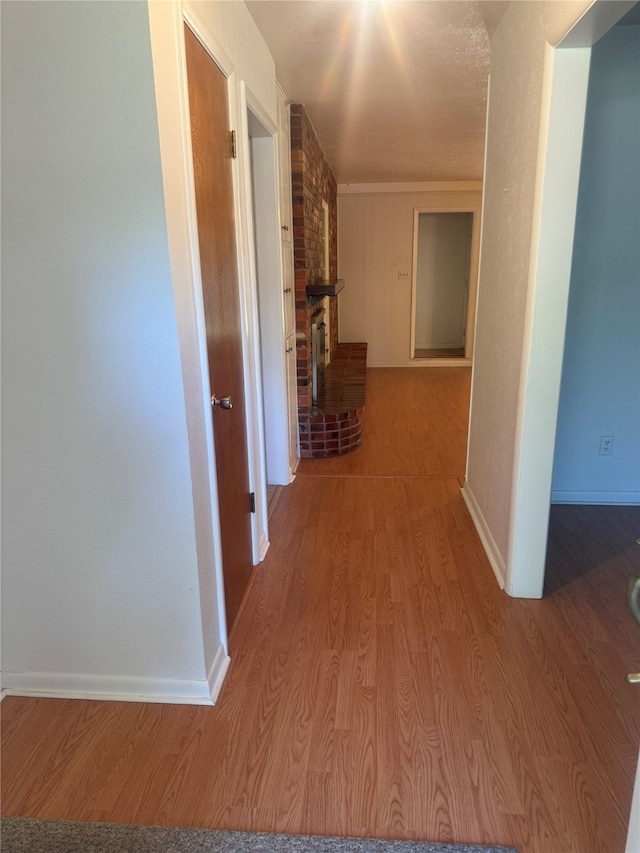 hall featuring light hardwood / wood-style floors