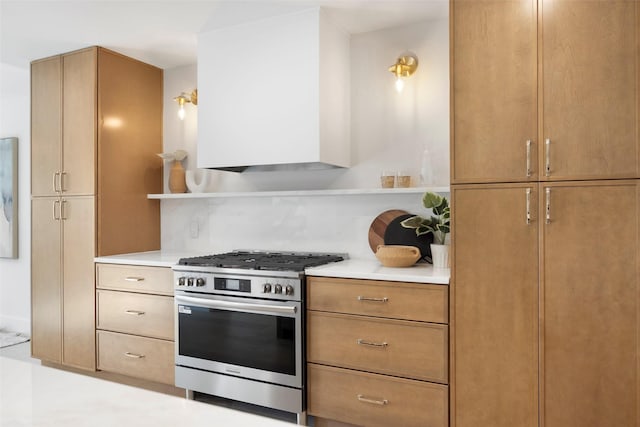 kitchen featuring stainless steel stove