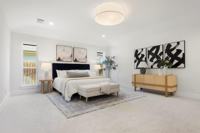 view of carpeted bedroom