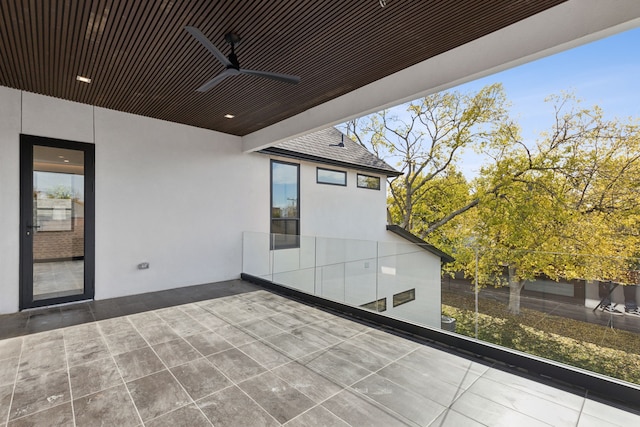 view of patio / terrace with ceiling fan