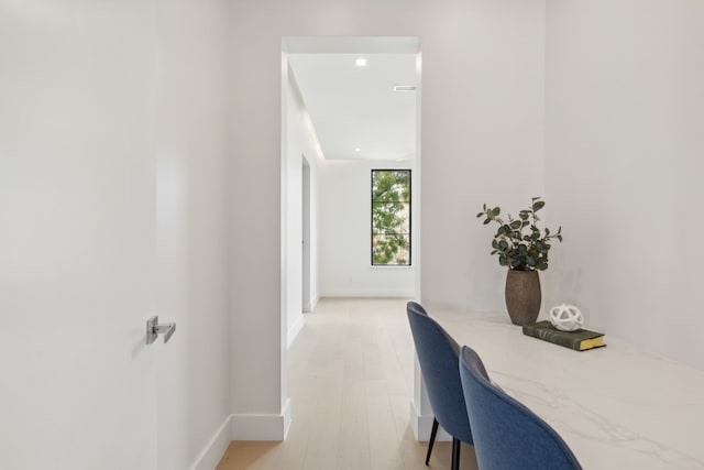 interior space featuring light wood-type flooring