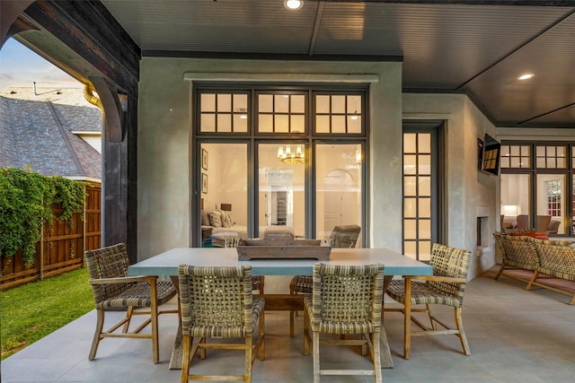 6428 Tulip Ln, Dallas, TX 75230 - view of patio featuring outdoor dining space