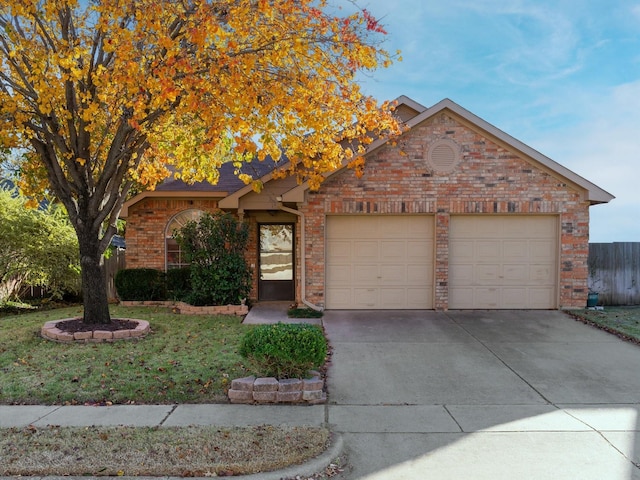 view of front facade featuring a garage