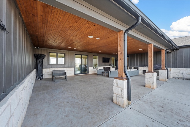 353 Willow Moon Ranch Rd, Crawford, TX 76638 - view of patio featuring an outdoor living space