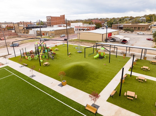 view of community with a playground