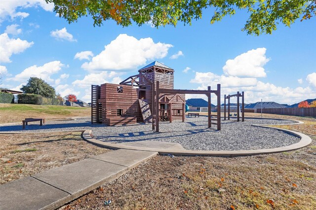 view of jungle gym