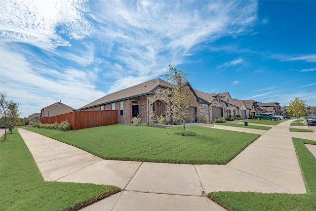 view of front of property with a front yard