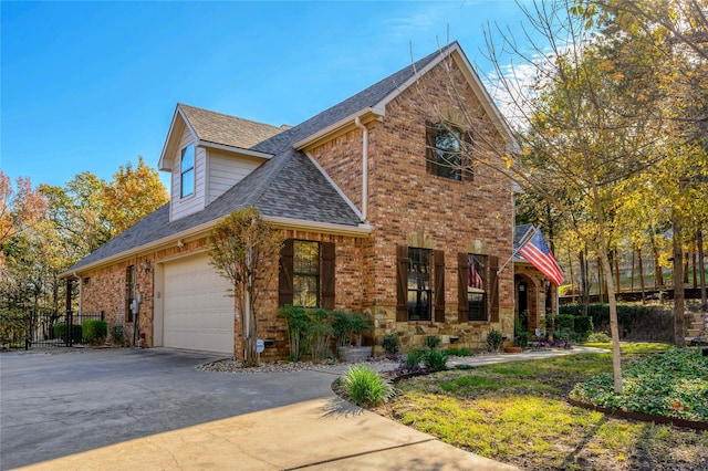588 Lakepoint Loop, Pottsboro, TX 75076 - traditional home featuring concrete driveway, brick siding, and a shingled roof