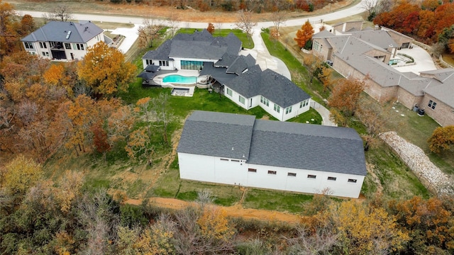 bird's eye view with a residential view