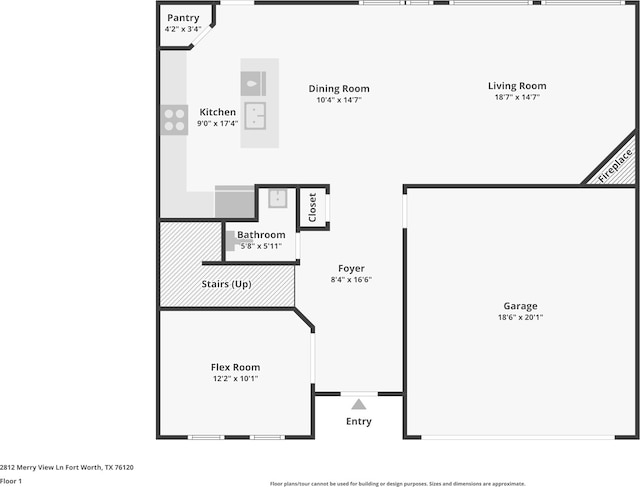 2812 Merry View Ln, Fort Worth, TX 76120 - plan