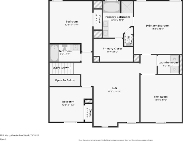 2812 Merry View Ln, Fort Worth, TX 76120 - view of layout