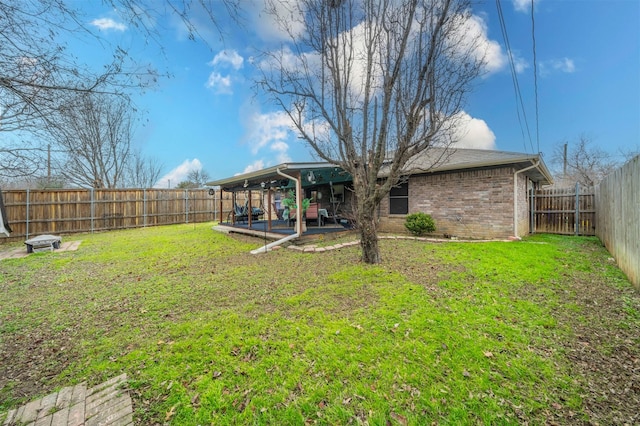 view of yard with a patio